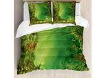 Abakuhaus Copripiumino Rainforest, Fairy Butterfly, Antiacaro, Adatto A Chi Soffre Di Allergie, Con Federe, 200 Cm X 200 Cm - 80 X 80 Cm, Verde