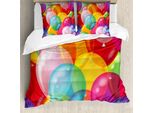 Abakuhaus Set Copripiumino Colorato Per Letti Matrimoniali, Palloncini Festivi Divertenti, Antiacaro, Adatto A Chi Soffre Di Allergie, Con Federe, Multicolore