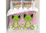 Abakuhaus Copripiumino Love, Cuore In Amore Fiori, Antiacaro, Adatto A Chi Soffre Di Allergie, Con Federe, 200 Cm X 200 Cm - 80 X 80 Cm, Rose Essiccate E Verde Lindo