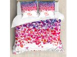Abakuhaus Copripiumino Love, Cuore-Amore-Primavera, Antiacaro, Adatto A Chi Soffre Di Allergie, Con Federe, 155 Cm X 220 Cm - 80 X 80 Cm, Multicolore