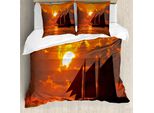 Abakuhaus Copripiumino A Vela, Tramonto A Key Florida, Antiacaro, Adatto A Chi Soffre Di Allergie, Con Federe, 200 Cm X 200 Cm - 80 X 80 Cm, Arancione Scuro Arancione