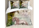 Abakuhaus Copripiumino Kolibri, Fantasia Foglie E Uccelli, Antiacaro, Adatto A Chi Soffre Di Allergie, Con Federe, 155 Cm X 220 Cm - 80 X 80 Cm, Multicolore