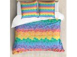 Abakuhaus Set Copripiumino Colorato Per Letti Matrimoniali, Cartoni Animati Sottomarini, Antiacaro, Adatto A Chi Soffre Di Allergie, Con Federe, Multicolore