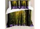 Abakuhaus Set Copripiumino Per Letti Matrimoniali, Foto Primavera Con Campanule, Antiacaro, Adatto A Chi Soffre Di Allergie, Con Federe, Multicolore