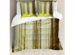 Abakuhaus Copripiumino Wald, Foto Misty Buchenwald, Antiacaro, Adatto A Chi Soffre Di Allergie, Con Federe, 200 Cm X 200 Cm - 80 X 80 Cm, Marrone Verde
