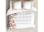 Abakuhaus Copripiumino Musicale, Cornice Colorata Da Festival, Antiacaro, Adatto A Chi Soffre Di Allergie, Con Federe, 200 Cm X 200 Cm - 80 X 80 Cm, Multicolore