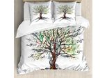 Abakuhaus Copripiumino Musicale, Autunno Strudel Naturale, Antiacaro Adatto A Chi Soffre Di Allergie Con Federe, 155 Cm X 220 Cm - 80 X 80 Cm, Multicolore
