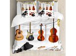 Abakuhaus Copripiumino Musicale, Symphony Orchestra Concert, Antiacaro, Adatto A Chi Soffre Di Allergie, Con Federe, 200 Cm X 200 Cm - 80 X 80 Cm, Multicolore