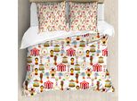 Abakuhaus Copripiumino Zirkus, Elefante E Orso Da Circo, Antiacaro, Adatto A Chi Soffre Di Allergie, Con Federe, 155 Cm X 220 Cm - 80 X 80 Cm, Multicolore