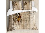 Abakuhaus Copripiumino Safari, Siberian Wild Tiger Eye, Antiacaro, Adatto A Chi Soffre Di Allergie, Con Federe, 200 Cm X 200 Cm - 80 X 80 Cm, Marrone