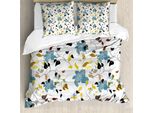 Abakuhaus Copripiumino, Foglie Colorate, Antiacaro, Adatto A Chi Soffre Di Allergie, Con Federe, 155 Cm X 220 Cm - 80 X 80 Cm, Multicolore