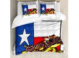 Abakuhaus Copripiumino Reptil, American Texas City, Antiacaro, Adatto A Chi Soffre Di Allergie, Con Federe, 155 Cm X 220 Cm - 80 X 80 Cm, Multicolore