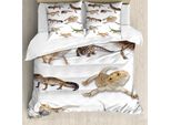 Abakuhaus Copripiumino Reptil, Primitive Reptil, Antiacaro, Adatto A Chi Soffre Di Allergie, Con Federe, 155 Cm X 220 Cm - 80 X 80 Cm, Multicolore