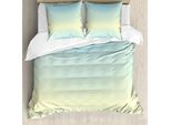 Abakuhaus Copripiumino Teal, Ombre Astratto Moderno, Antiacaro, Adatto A Chi Soffre Di Allergie, Con Federe, 155 Cm X 220 Cm - 80 X 80 Cm, Azzurro