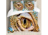 Abakuhaus Copripiumino Reptil, Tropic Rettili Iguana, Antiacaro, Adatto A Chi Soffre Di Allergie, Con Federe, 155 Cm X 220 Cm - 80 X 80 Cm, Multicolore