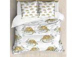 Abakuhaus Copripiumino Reptil, Lucertola Camaleonte Selvaggia, Antiacaro, Adatto A Chi Soffre Di Allergie, Con Federe, 155 Cm X 220 Cm - 80 X 80 Cm, Multicolore