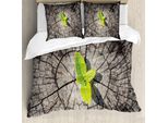 Abakuhaus Albero Della Vita Copripiumino, Terra Secca Pianeta, Antiacaro Adatto A Chi Soffre Di Allergie Con Federe, 200 Cm X 200 Cm - 80 X 80 Cm, Marrone Verde