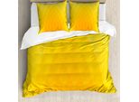 Abakuhaus Copripiumino Giallo, Tonalità Moderne, Antiacaro, Adatto A Chi Soffre Di Allergie, Con Federe, 155 Cm X 220 Cm - 80 X 80 Cm, Arancione Giallo