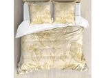 Abakuhaus Copripiumino Beige, Rose E Farfalle, Antiacaro, Adatto A Chi Soffre Di Allergie, Con Federe, 200 Cm X 200 Cm - 80 X 80 Cm, Beige Moda