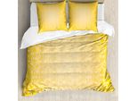 Abakuhaus Copripiumino Giallo, Motivo Floreale Vittoriano Retrò, Antiacaro, Adatto A Chi Soffre Di Allergie, Con Federe, 155 Cm X 220 Cm - 80 X 80 Cm, Giallo