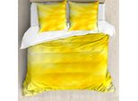Abakuhaus Copripiumino Giallo, Motivo Astratto Sole Estivo, Antiacaro, Adatto A Chi Soffre Di Allergie, Con Federe, 200 Cm X 200 Cm - 80 X 80 Cm, Giallo