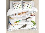 Abakuhaus Copripiumino Reptil, Lucertole Esotiche Rettili, Antiacaro Adatto A Chi Soffre Di Allergie Con Federe, 155 Cm X 220 Cm - 80 X 80 Cm, Multicolore