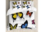 Abakuhaus Copripiumino Butterfly, Ali Di Falena Naturali, Antiacaro, Adatto A Chi Soffre Di Allergie, Con Federe, 155 Cm X 220 Cm - 80 X 80 Cm, Multicolore