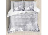 Abakuhaus Copripiumino Grigio, Nuvole Scure, Cielo Cupo, Antiacaro, Adatto A Chi Soffre Di Allergie, Con Federe, 200 Cm X 200 Cm - 80 X 80 Cm, Grigio