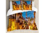 Abakuhaus Copripiumino Europeo, Fotografia Porto, Antiacaro, Adatto A Chi Soffre Di Allergie, Con Federe, 155 Cm X 220 Cm - 80 X 80 Cm, Multicolore