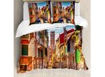 Abakuhaus Copripiumino Europeo, Panorama Della Città Dei Canali Di Venezia, Antiacaro, Adatto A Chi Soffre Di Allergie, Con Federe, 155 Cm X 220 Cm - 80 X 80 Cm, Multicolore