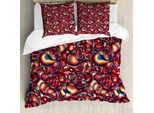 Abakuhaus Copripiumino Paisley, Paisley Moderno, Antiacaro, Adatto A Chi Soffre Di Allergie, Con Federe, 155 Cm X 220 Cm - 80 X 80 Cm, Multicolore
