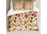 Abakuhaus Copripiumino Paisley, Motivo Primaverile Paisley, Antiacaro, Adatto A Chi Soffre Di Allergie, Con Federe, 155 Cm X 220 Cm - 80 X 80 Cm, Multicolore