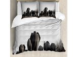 Abakuhaus Copripiumino Elefante, Tropic Wildlife Safari, Antiacaro, Adatto A Chi Soffre Di Allergie, Con Federe, 155 Cm X 220 Cm - 80 X 80 Cm, Grigio