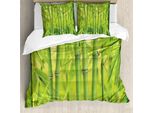 Abakuhaus Copripiumino In Bambù, Germoglio Di Bambù Stem Wald, Antiacaro, Adatto A Chi Soffre Di Allergie, Con Federe, 200 Cm X 200 Cm - 80 X 80 Cm, Verde