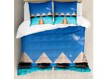 Abakuhaus Copripiumino Landschaft, Maldive Acqua Limpida, Antiacaro Adatto A Chi Soffre Di Allergie Con Federe, 155 Cm X 220 Cm - 80 X 80 Cm, Turchese Azzurro