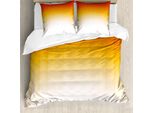 Abakuhaus Copripiumino Geometrico, Digital Retro Triangle, Antiacaro, Adatto A Chi Soffre Di Allergie, Con Federe, 200 Cm X 200 Cm - 80 X 80 Cm, Arancione Giallo-Crema