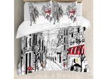Abakuhaus Paris Copripiumino, Torre Eiffel Di Parigi, Antiacaro, Adatto A Chi Soffre Di Allergie, Con Federe, 200 Cm X 200 Cm - 80 X 80 Cm, Multicolore
