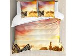 Abakuhaus Copripiumino Safari, Zebra Selvaggia Del Sud, Antiacaro, Adatto A Chi Soffre Di Allergie, Con Federe, 155 Cm X 220 Cm - 80 X 80 Cm, Multicolore