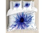 Abakuhaus Set Copripiumino Naturale Per Letti Matrimoniali, Bluette, Antiacaro, Adatto A Chi Soffre Di Allergie, Con Federe, Azzurro Bianco