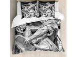 Copripiumino Abakuhaus Retro, St. MatthäUs, Antiacaro, Adatto A Chi Soffre Di Allergie, Con Federe, 200 Cm X 200 Cm - 80 X 80 Cm, Grigio Chiaro