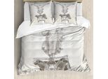 Copripiumino Abakuhaus Retro, Angelo Greek Myth Muse, Antiacaro, Adatto A Chi Soffre Di Allergie, Con Federe, 200 Cm X 200 Cm - 80 X 80 Cm, Bianco