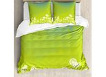 Abakuhaus Copripiumino LöWenzahn, Fiori Di Tarassaco Selvatico, Antiacaro, Adatto A Chi Soffre Di Allergie, Con Federe, 200 Cm X 200 Cm - 80 X 80 Cm, Verde Mela Seafoam