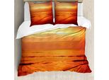 Abakuhaus Copripiumino Ocean, Crepuscolo Karon Beach, Antiacaro, Adatto A Chi Soffre Di Allergie, Con Federe, 155 Cm X 220 Cm - 80 X 80 Cm, Rosso Giallo