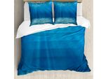 Abakuhaus Copripiumino Ocean, Underwater Wilderness, Antiacaro, Adatto A Chi Soffre Di Allergie, Con Federe, 155 Cm X 220 Cm - 80 X 80 Cm, Blu Turchese