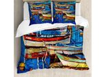Abakuhaus Copripiumino Land, Shore At Warm Sonnenuntergang, Antiacaro, Adatto A Chi Soffre Di Allergie, Con Federe, 200 Cm X 200 Cm - 80 X 80 Cm, Multicolore