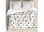 Abakuhaus Set Copripiumino Per Letti Matrimoniali, Stile Etnico Tribale, Antiacaro, Adatto A Chi Soffre Di Allergie, Con Federe, Multicolore