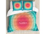 Abakuhaus Set Copripiumino Pfeil Per Letti Matrimoniali, Geometrico Tribale Colorato, Antiacaro, Adatto A Chi Soffre Di Allergie, Con Federe, Multicolore
