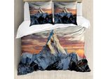 Abakuhaus Copripiumino Berg, Berg Nepal Everest, Antiacaro, Adatto A Chi Soffre Di Allergie, Con Federe, 155 Cm X 220 Cm - 80 X 80 Cm, Multicolore