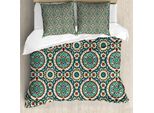 Abakuhaus Copripiumino Orient, Design Retrò Nostalgico, Antiacaro, Adatto A Chi Soffre Di Allergie, Con Federe, 155 Cm X 220 Cm - 80 X 80 Cm, Multicolore