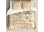 Abakuhaus Copripiumino Insel, Tesoro Antico, Antiacaro, Adatto A Chi Soffre Di Allergie, Con Federe, 155 Cm X 220 Cm - 80 X 80 Cm, Color Crema